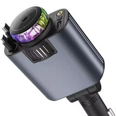 5 in 1 Retractable Fast Car Charger with Starlight & Aromatherapy