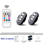Interior Car Lights 7 Colors LED  (Pack of 2)