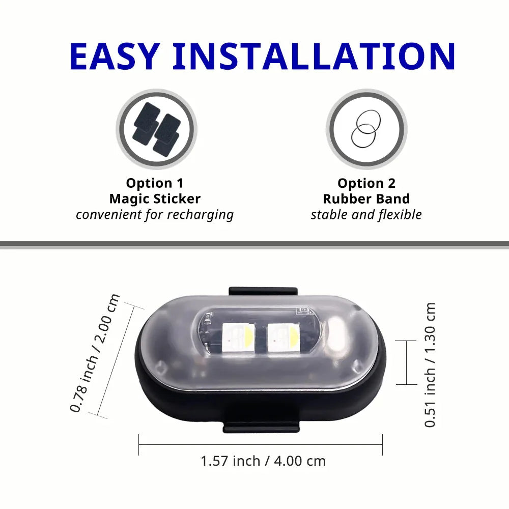 Interior Car Lights 7 Colors LED  (Pack of 2)