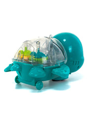 Cute Turtle Toy - Transparent Light-Up Walking Toy for Kids