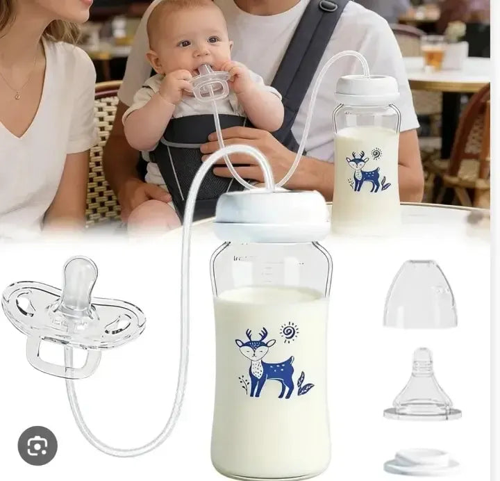 Hands Free Baby Feeding Bottle