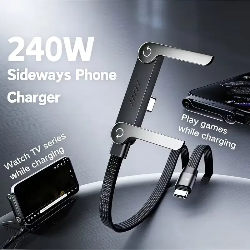2-in-1 Fast Charging Cable + Stand ( 240W )